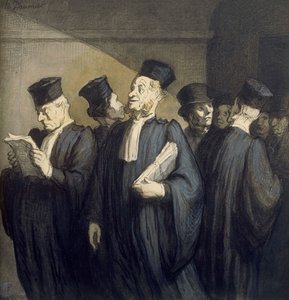 Antes de la audiencia de Honoré Daumier